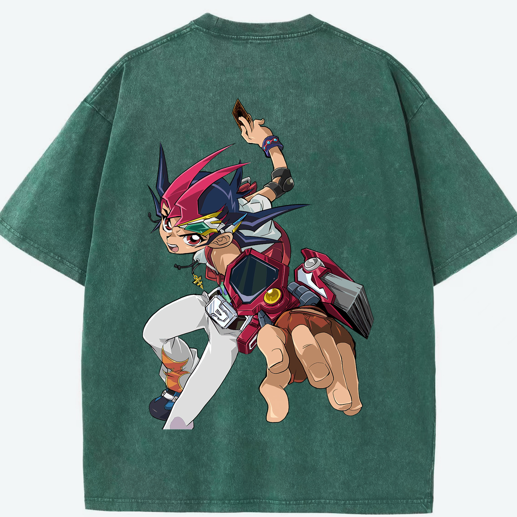 （画像用） 遊☆戯☆王 Yu-Gi-Oh! 綿100% ヴィンテージ風 半袖Tシャツ（背面プリント）
